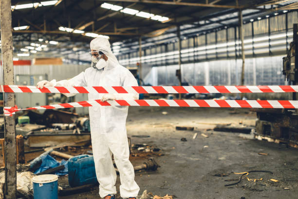 Professional Biohazard Cleanup technician working in Havana, AR